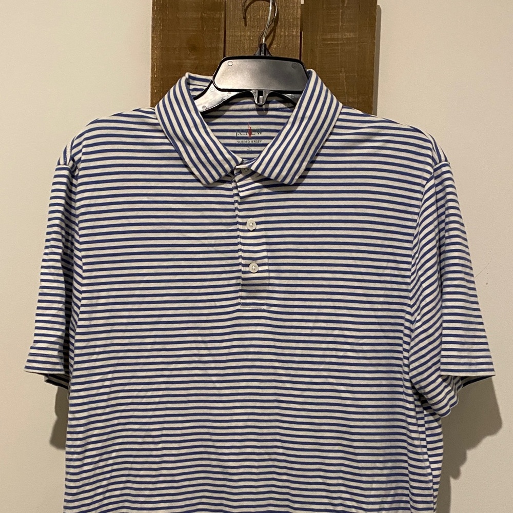 J. Crew Navy and White Polo Shirt